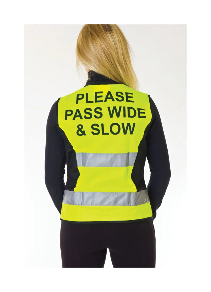 HyViz Waistcoat Please Pass Wide and Slow in Yellow